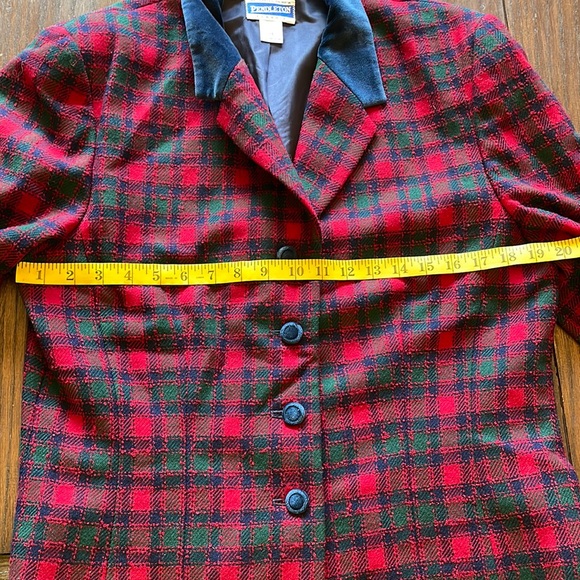 Pendleton Classics Size 14 Tartan Red Plaid Jacket Blazer with skirt - Picture 8 of 9